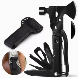 Burkey Multiherramienta Portatil Martillo Y Hacha 14 En 1 Con Funda