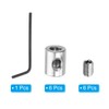 PATIKIL 6pcs 4mm Hole Wire Rope Clip Set 304 Stainless