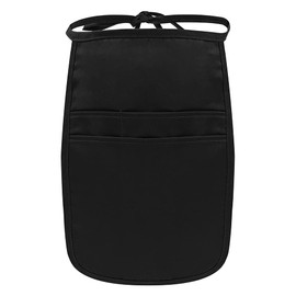 TopTie Server Money Pouch Wallet Fanny Pack Waist Apron Bag with Extra Long Ties for Men & Women-Black