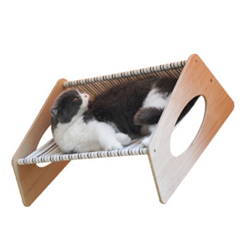 Cat Bed Hammock Medium Breathable Sturdy Linen Comfortable Elevated Cat