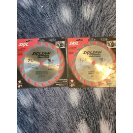 SKIL 2x Skil Saw Carbide Teeth 7-1/4" / 18T Saw Blades with Anti-Friction Coating
