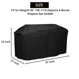 Hiticover Grill Cover for Nexgrill Daytona Model 720-1116 4-Burner Propane Gas Griddle, Waterproof Outdoor BBQ Griddle Cover