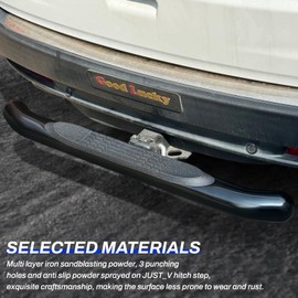 JUST_V Tow Hitch Step - Non-Slip Trailer Hitch Step, 3 Inch Universal Towing Hitch Receiver for Truck, SUV, Pickup, Camper, Van, Bump Step for Trailer Hitch with Locking Hitch Accessory