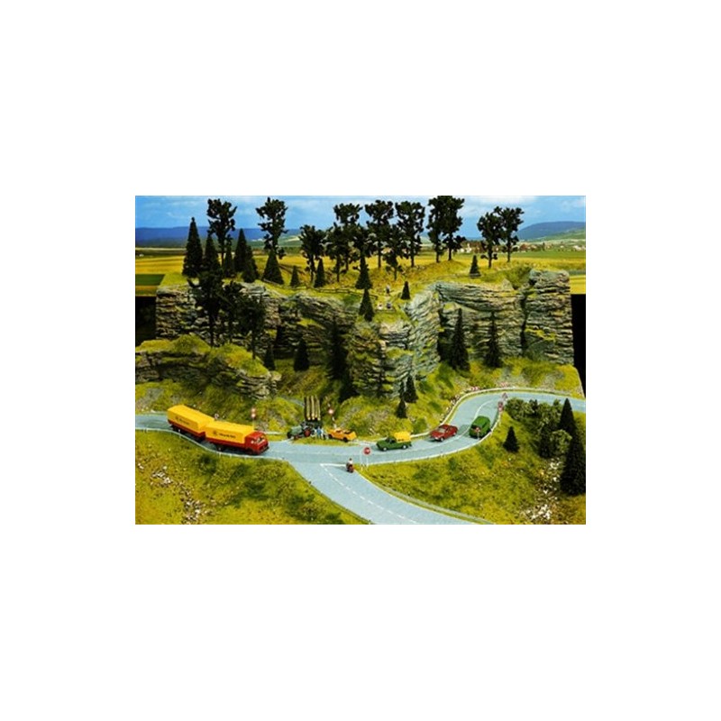 NOCH® Guardrails and Boundary Posts for Model Railways H0, Road