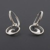 Touch Jewellery 925 Sterling Silver Hoop Earrings with Dangling Wave