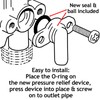SPARES2GO Pressure Relief Device PRD with Rubber O-Ring Ball Valve