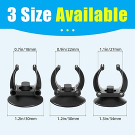 AQUANEAT 12 Pack Aquarium Suction Cups with Clip Black,for 0.75" Aquarium Heater and Large Submersible Light, Tubing Hose, Plant Fish Tank