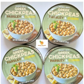 trader Joe's 4 Packs Trader Joe's Greek Chickpeas with Parsley & Cumin 9.88 Oz.Each