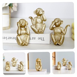 STOBAZA 3pcs Desktop Animal Ornament Ornament Resin Astronaut Monkey Ornaments Figure