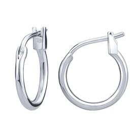 AoedeJ 925 Sterling Silver Hoop Earrings Silver Huggie Earrings Clip On Hoop Earrings Hypoallergenic Earrings for Women Men (10mm)