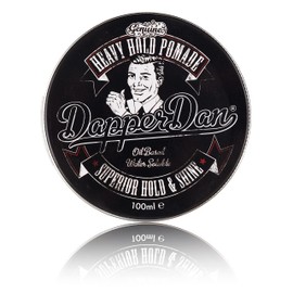 Dapper Dan Heavy Hold Pomade for Men, Strong Hold and High Shine Mens Hair Styling Product, Oil Based, Water Soluble, Liquorice and Vanilla Scent, 2 x 100 ml