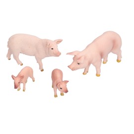 Simulation Farm Pig Animals Model Figures Toy Set Preschool Educational Learn Cognitive Toys4pcs