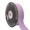 Micomon Purple and White Woven Edge Plaid Ribbon 100% Polyester