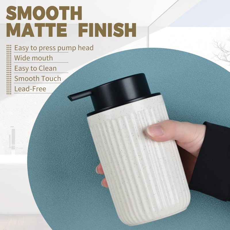 Umlaca Foaming Soap Dispenser Ceramic for Dish Soap,Hand Soap,Lotion foaming