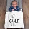 Azeeda 'Golfer Swing' Cotton Baby Blanket/Shawl (BY00042980)