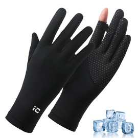 CANVUE Women's Gloves, UV Protection, Summer, Cooling Sensation (-5°C), UPF50+, Anti-slip Design, Smartphone Operation, Skin-friendly, UV Gloves, Anti-UV, Rough Hands, Sweat Absorbent, Quick Drying