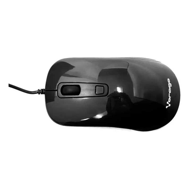 Mouse Óptico USB Ergonómico Vorago MO-102 1600 DPI Negro