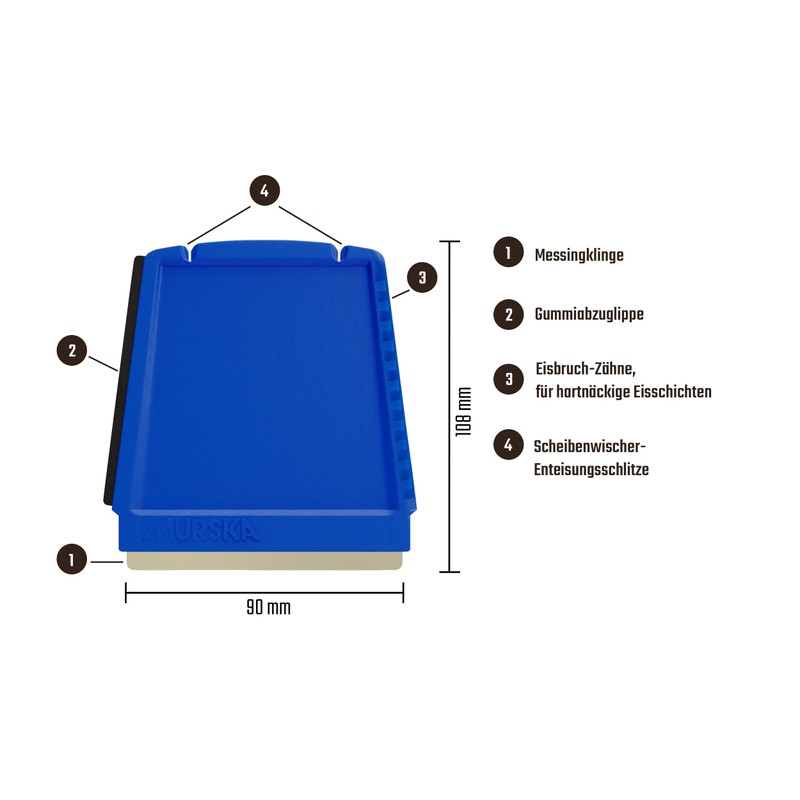 Car Ice Scraper Brass Blade Small Ice Scraper for Car