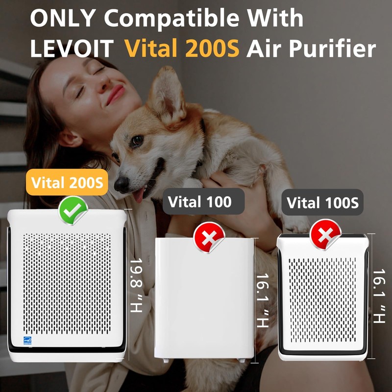 Vital 200S Replacement Filter for LEVOIT Vital 200S Vital 200S-P