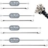 com-four® 10-Piece Set of Rubber Tensioners with Reflective Strips, Luggage