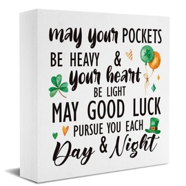 St Patricks Day Decor Irish Blessing Decor St Patrick Decorations for Home Office Desk Decor St Patricks Day Decorations 5 X 5 Inch