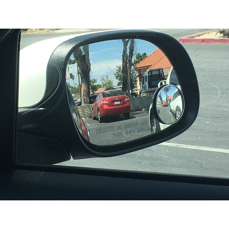 Blind Spot Mirror, Ampper 2" Round HD Glass Convex Aluminum