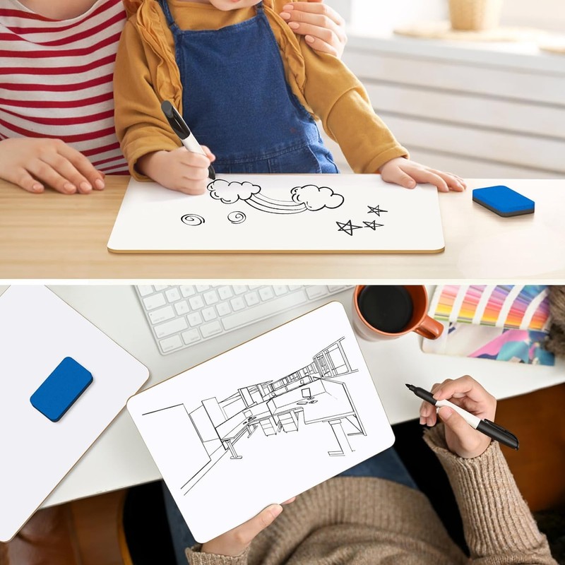 KAHEIGN 2Pcs Small Dry Erase White Boards, 21CM x 30CM