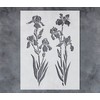 GSS Designs Iris Flowers Stencil for Painting 12x16Inch - Large