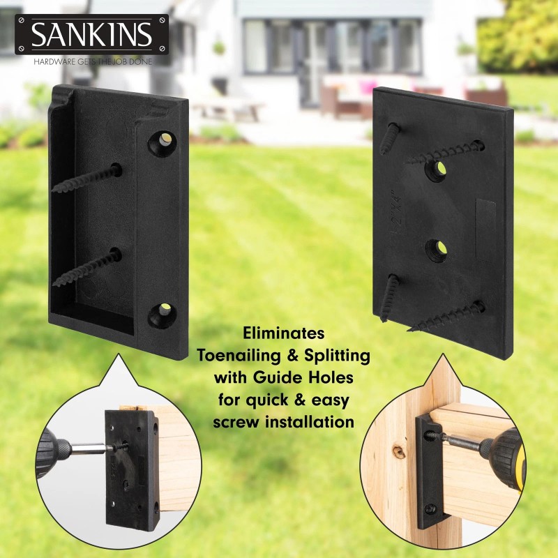 SANKINS 40pcs Deck Railing Bracket Connectors for 2x4 Deck Railing