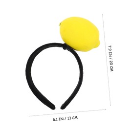 VICASKY Unique Fruit Headband Stuffed Lemon Headpiece for Party Dress up Gentle and Adorable Hair Accessory