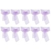 10Pcs Organza Banquet Chair Sash Exquisite Chair Bows Sashes for