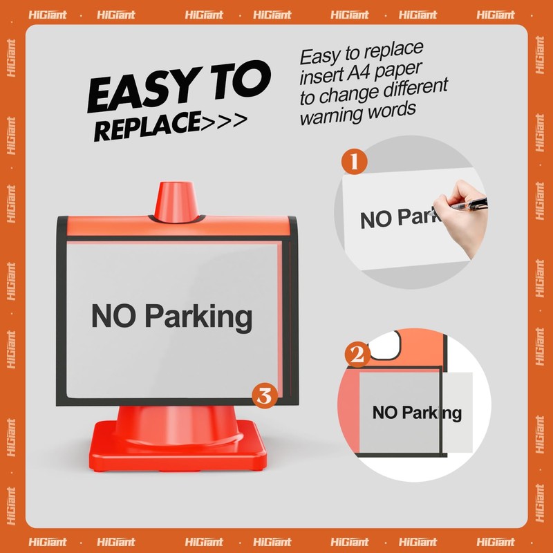 HiGiant 12 Pcs Traffic Cone Sleeve with Pockets for Caution,