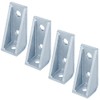 OTTFF 4 Pack 3 Hole 90 Degree Gusseted Fitting for