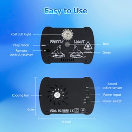 Jagdag Disco Ball, Music Controlled Disco Light, Party Light Set, 90 Different Patterns, RGB Strobe Effect, Party Light with Remote Control and USB for Family Party, Birthday and Wedding