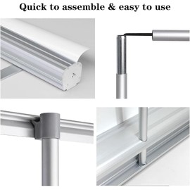LOJUFAN Retractable Banner Sand Aluminum Alloy Frame Retractable Banner Stands for Display Roll Up Banner Stand 31×80 Inch