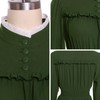 Vibsion Victorian Dress for Women 1800s Long Sleeve Edwardian Dress