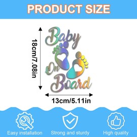 Baby on Board Stickers Pack of 3 Baby on Board Children on Board Footprint Car Warning Sticker Bumper Window Safety Sticker Baby On Board Baby on Board Feet Baby in Car Sticker