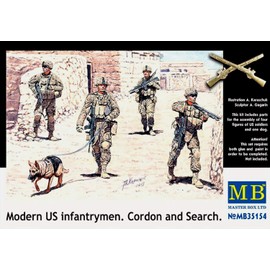 Master Box Modern US Infantrymen, Cordon and Search 1:35 Scale Military Model Kit