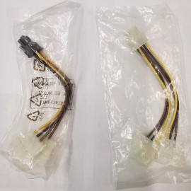 cablecc CY 6 Pin to Dual 4Pin EPS 12V Graphics Card Power Supply Adapter Wire Cable x 2