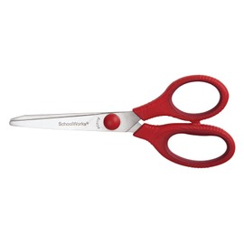SchoolWorks 5 Inch Squishgrip Pointed-tip Kids Scissors, Assorted Colors (105580-1001)