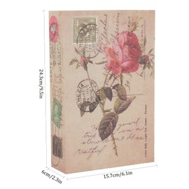 DAJASD Book Safe with Combination Lock, 24 x 15.5 x 5.5 cm Book Safe for Money Jewellery Valuable Objects Office/Home - Rose Diary Style