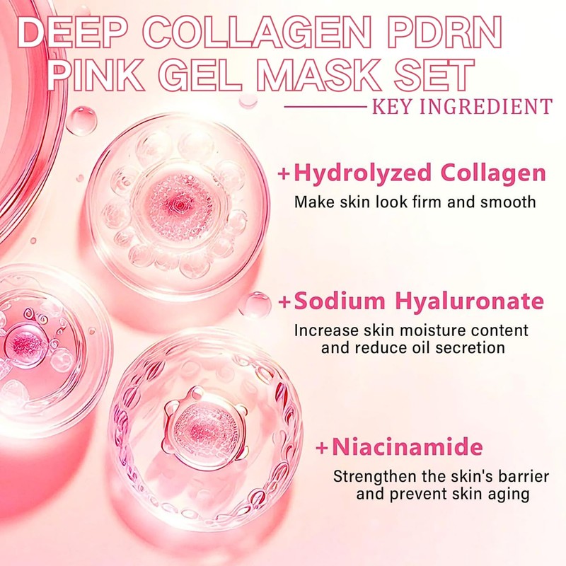PDRN Pink Collagen Jelly Gel Mask 4PC