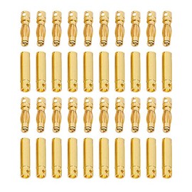 FLY RC 20 Pairs 4.0mm 4mm Banana Bullet Connector Plug Male Female for RC Battery ESC Motor