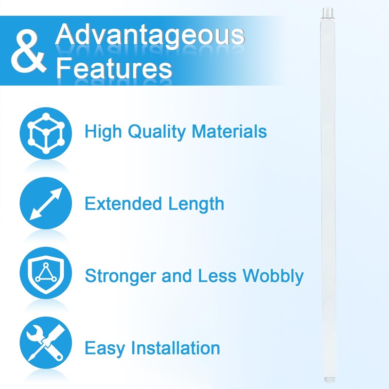 Drettyer Ceiling Mount Shower Arm with Flange 20 Inches Square