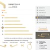 QOGRISUN 5-Pack Solid Brass Cabinet Pulls, Gold Square Drawer Handles,