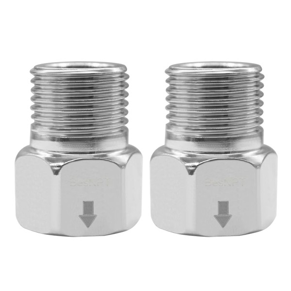 BesNPT Stainless Steel 1/2" Male to 1/2" Female Check Valve