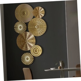 Hoement 4Pcs Modern Metal Wall Art Irregular Wall Decor Stylish Wall Hanging for Home Office Decoration Contemporary Wall Ornaments