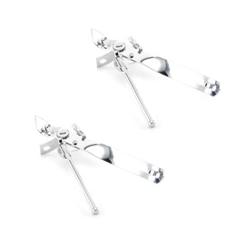 NXPpiULeh 2 PCS Manual Can Opener Professional Swing Away Can Opener Heavy Duty Stainless Steel Can Openers Hand Held Tool with Bottle Opener for Camping, Kitchen Chef