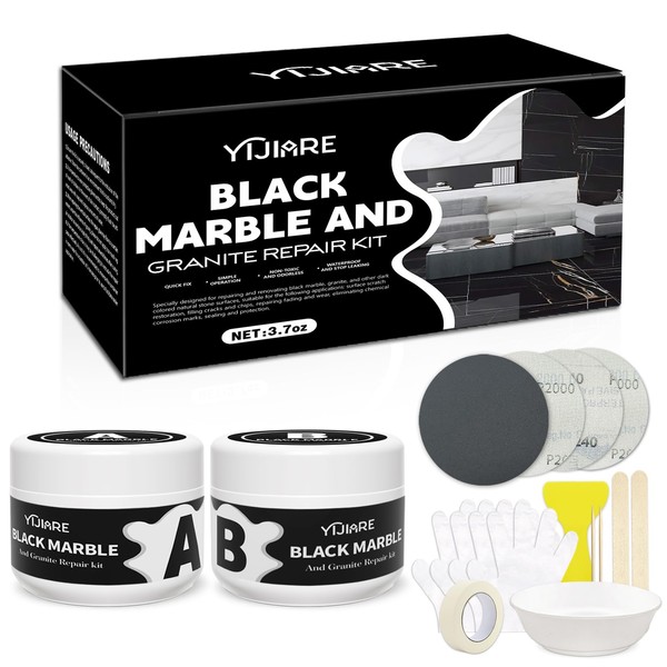 Black Marble and Granite Repair kit-Repairing and Renovating Black Marble,