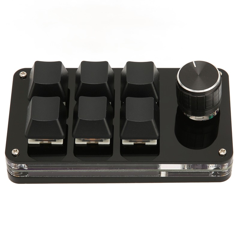 6 Key Mini Keypad with Knob USB DIY Programmable Keyboard